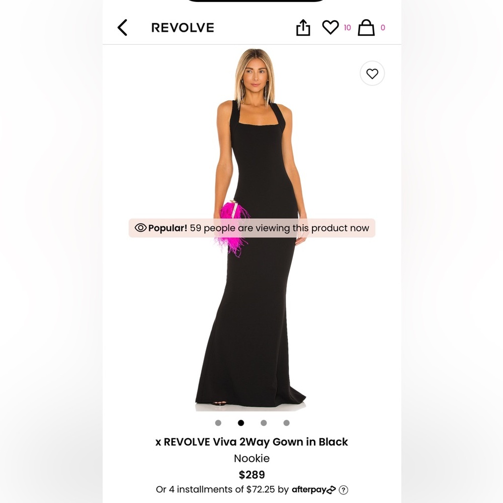 X Revolve viva 2way Gown in Black